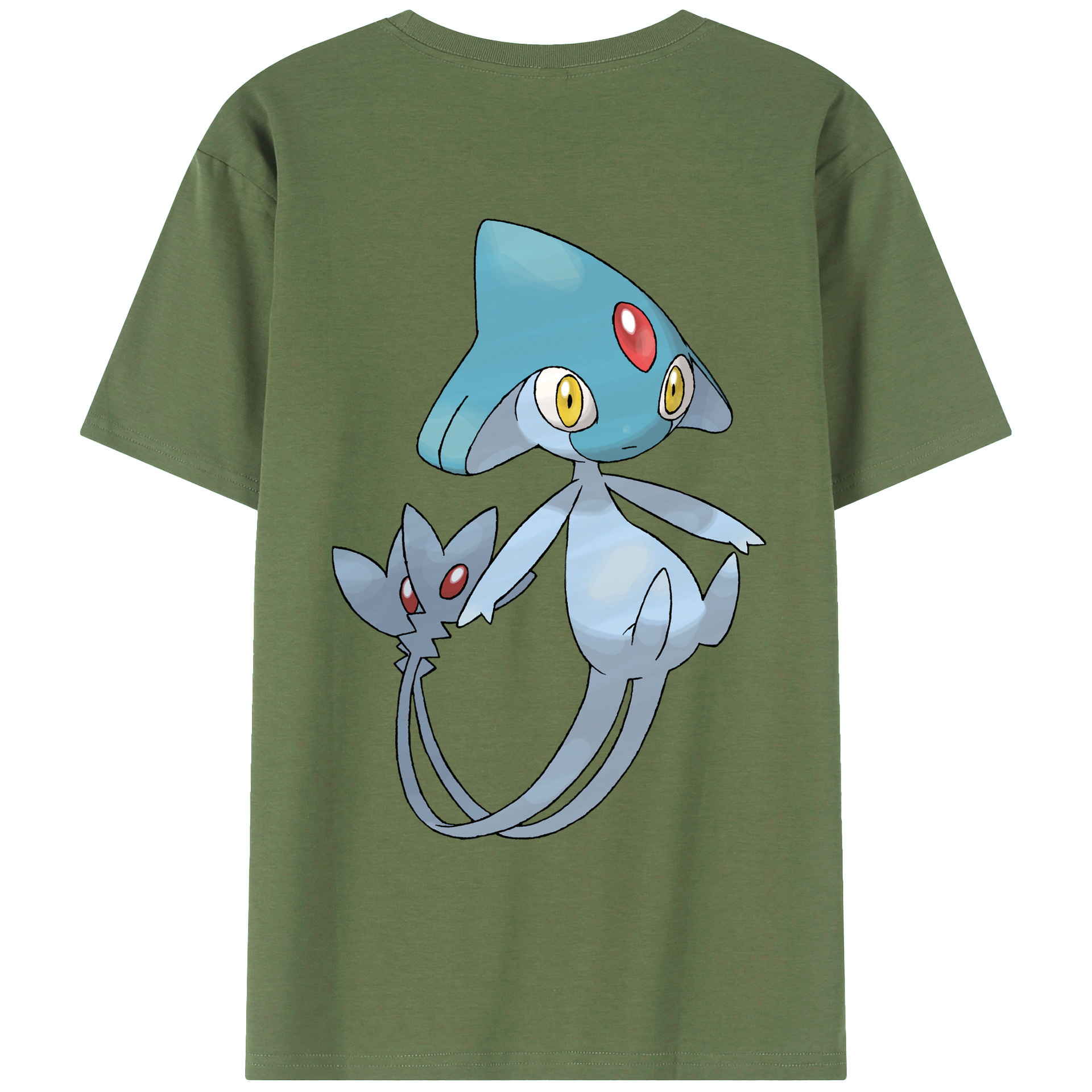 （画像用） ポケットモンスター Pokémon 綿100％ メンズ半袖Tシャツ（バックプリント） 通気性